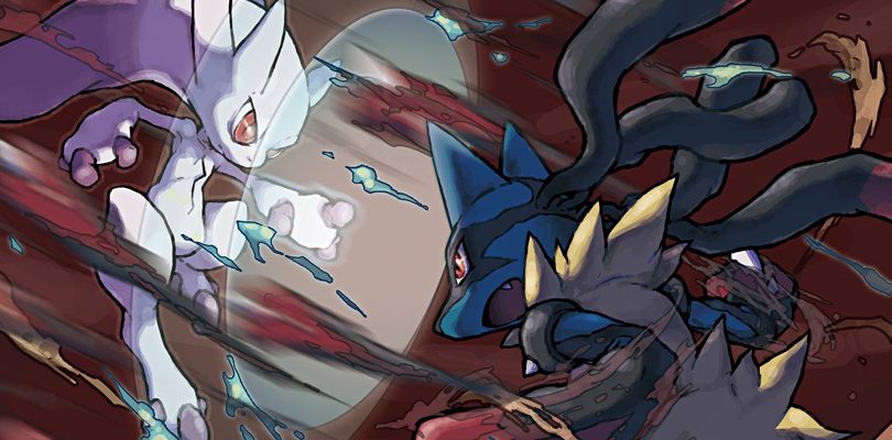 pokemon x y mega mewtwo vs mega lucario cover