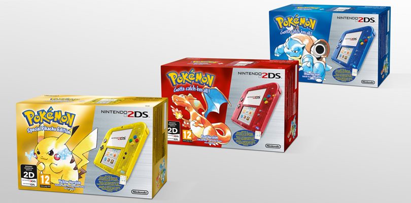 I Nintendo 2DS di Pokémon Rosso, Blu e Giallo arrivano in Italia