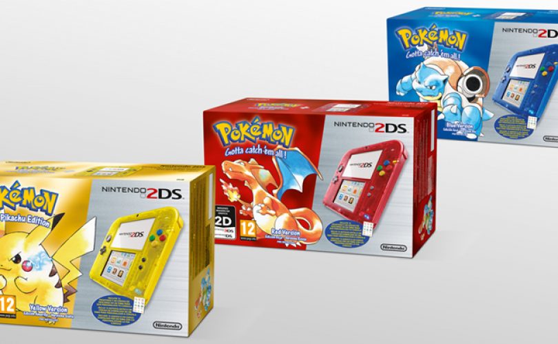 I Nintendo 2DS di Pokémon Rosso, Blu e Giallo arrivano in Italia
