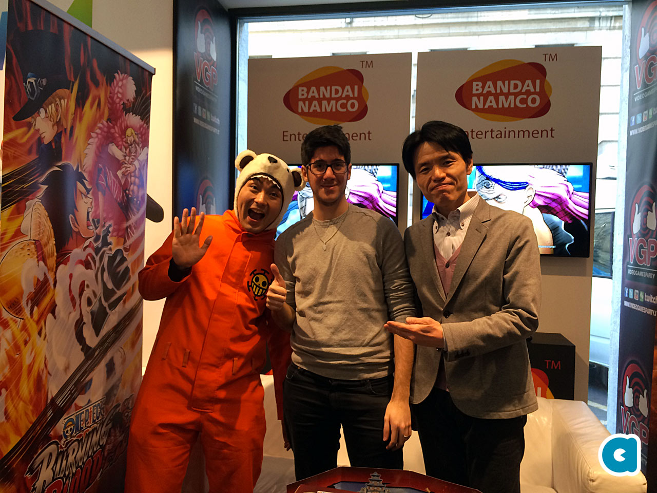 Koji Nakajima (BANDAI NAMCO Entertainment), Simone "Shin" Re e Hiroyuki Kaneko (Spike Chunsoft)