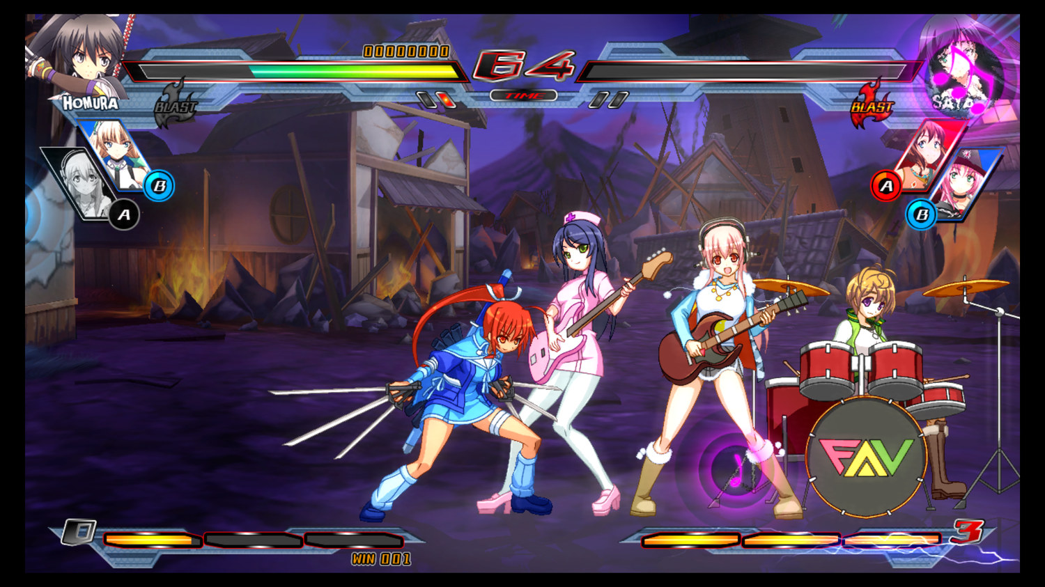 "Siamo Homura e le Holograms! One, two, three, four!"