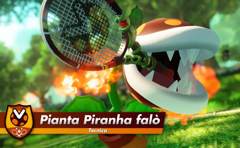 Mario Tennis Aces: trailer per Pianta Piranha falò