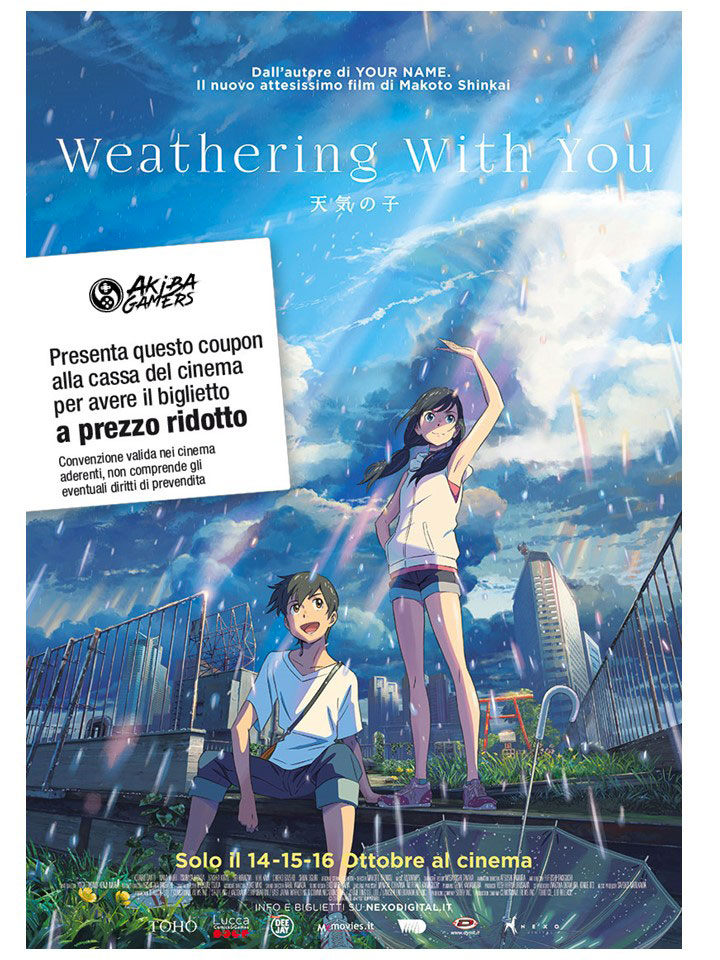 WEATHERING WITH YOU: il Coupon Sconto