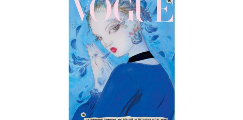 Yoshitaka Amano ha realizzato una delle copertine di Vogue Italia di gennaio