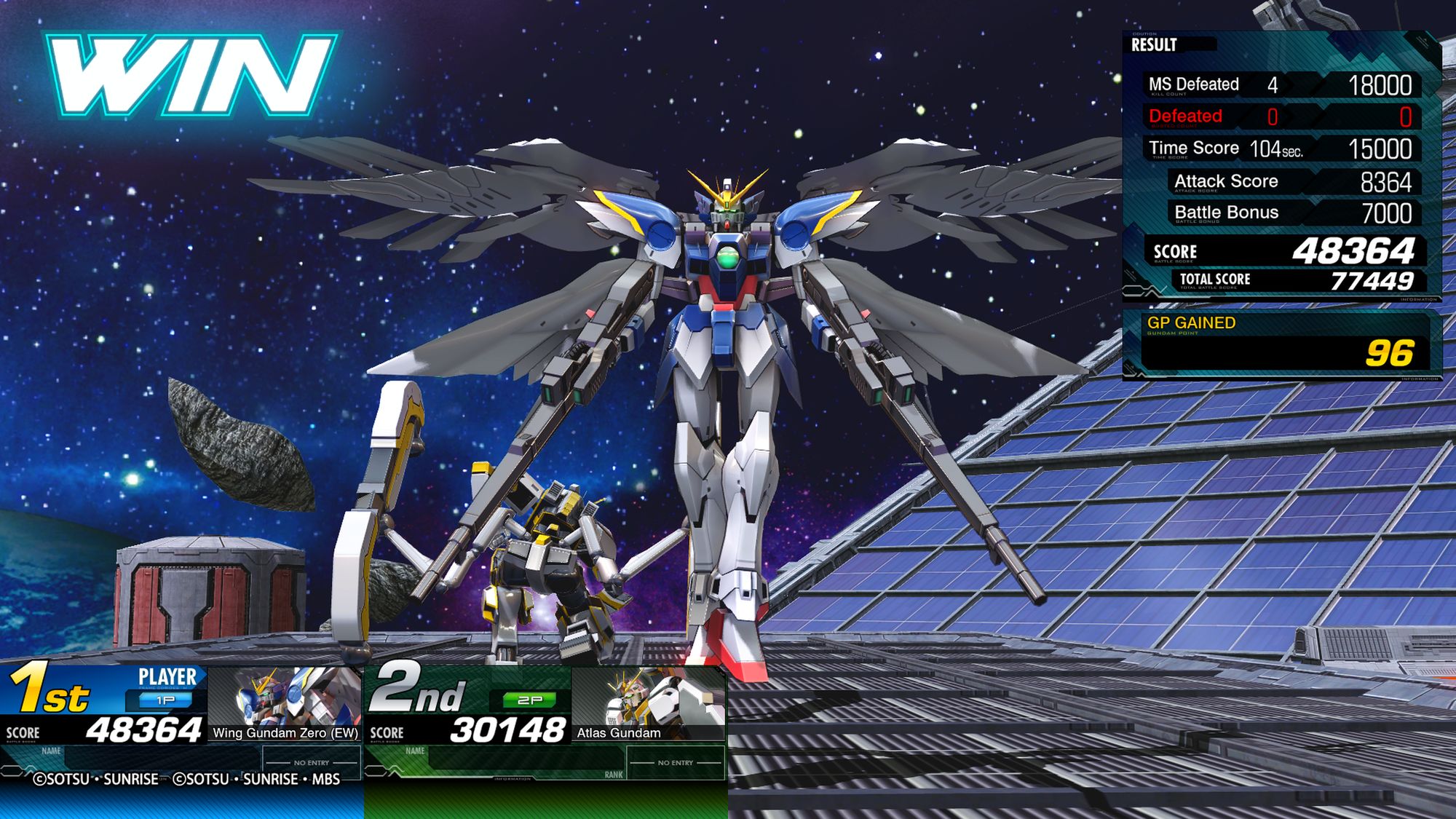 Wing Gundam Zero (EW) e Atlas Gundam