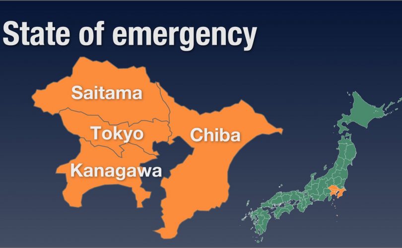 Giappone: lo stato di emergenza per l’area di Tokyo terminerà tra due giorni