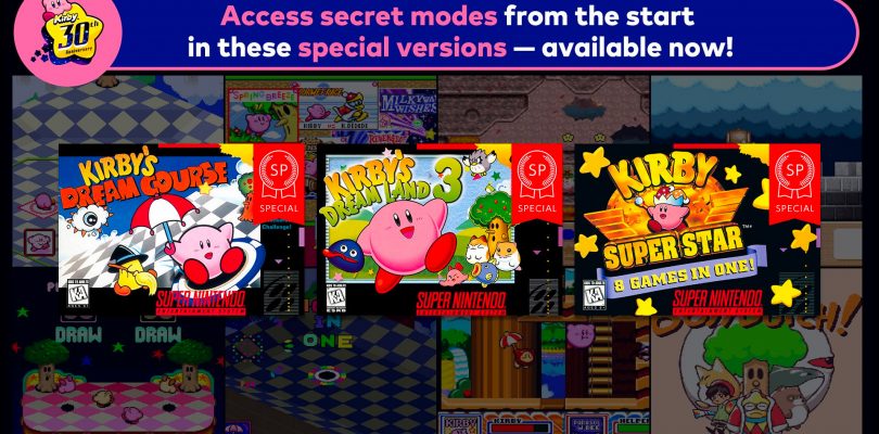Nintendo Switch Online: disponibili le versioni SP di tre giochi di Kirby