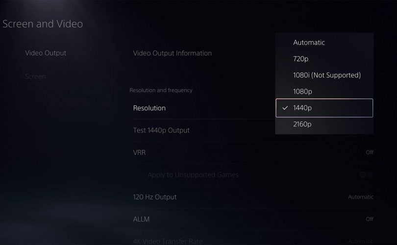 PlayStation 5: il nuovo aggiornamento in beta aggiunge i 1440p e altre novità