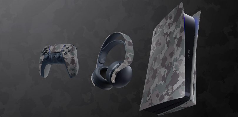 PlayStation 5: nuova colorazione “Grey Camouflage” per controller e accessori