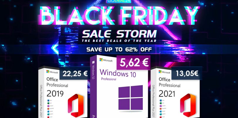 Black Friday anticipato su GoDeal24: Office 2021 a vita, Windows 10 a 5,62€