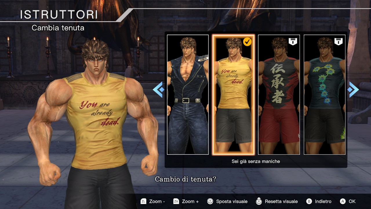 Fitness Boxing Fist of the North Star cambio di outfit