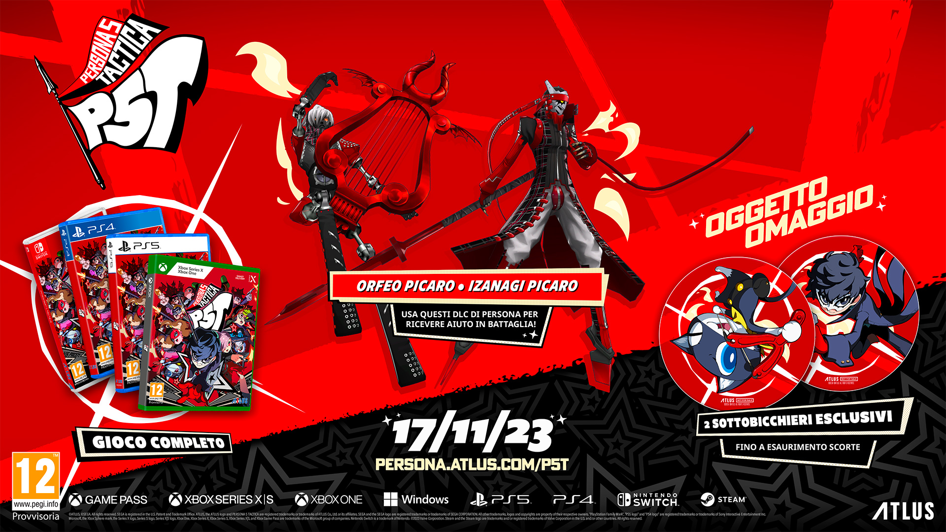 Persona 5 Tactica pre-order bonus