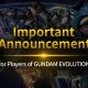 GUNDAM EVOLUTION: annunciata la chiusura