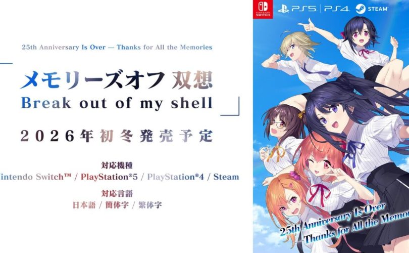 Memories Off Sousou: Break out of my shell annunciato per console e PC
